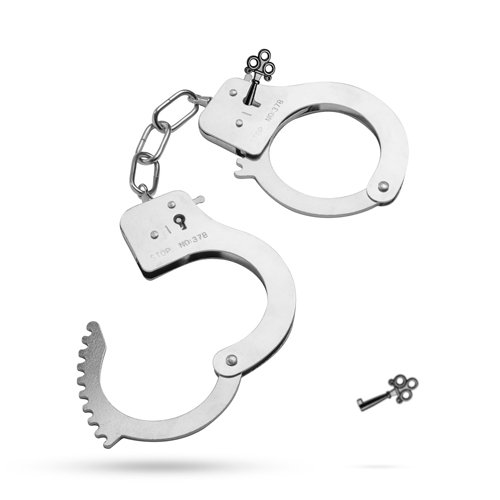 Metal Handcuffs – Silver - Image 2