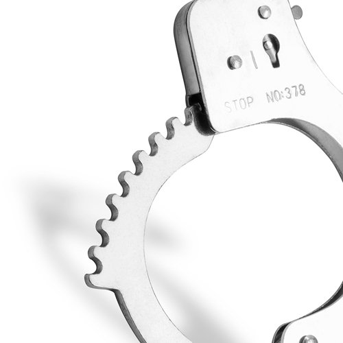 Metal Handcuffs – Silver - Image 3
