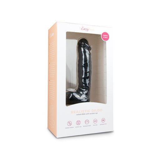 Realistic Dildo With Ball Sack – 22.5cm black - Image 2