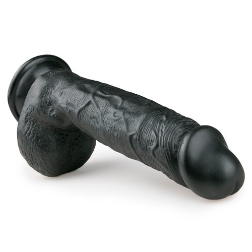 Realistic Dildo With Ball Sack – 22.5cm black - Image 3